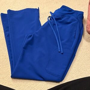 Mandala galaxy blue straight leg scrub pant in medium petite